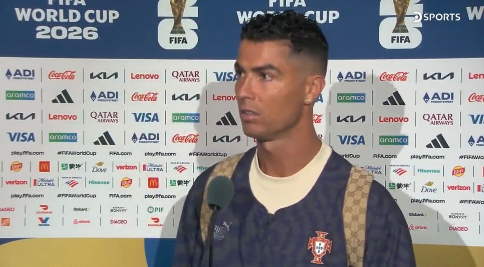 Cristiano Ronaldo após Portugal x Espanha — Foto: Reprodução