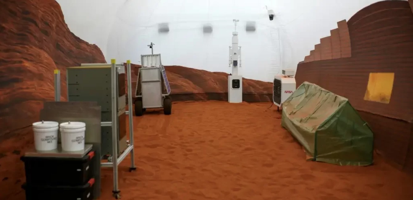 Habitação em Marte: habitat recebeu o nome de Mars Dune Alpha  — Foto: AFP
