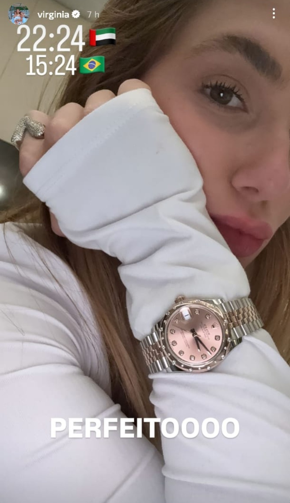 Virgínia Fonseca recebe relógio de R$ 184 mil em Dubai e intriga fãs com presente misterioso — Foto: Reprodução Instagram
