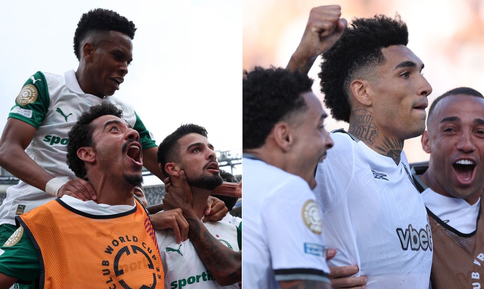 Palmeiras e Botafogo farão confronto brasileiro no Mundial de Clubes — Foto: Fotos de Cesar Greco/Palmeiras e Vitor Silva/Botafogo