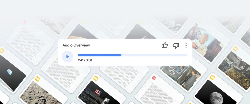 IA do Google cria podcasts a partir de documentos — Foto: Reprodução/Google