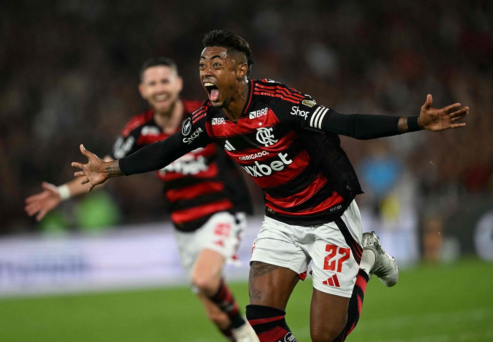 Bruno Henrique fez o gol do Flamengo na vitria sobre o Internacional  Foto: Mauro PIMENTEL / AFP