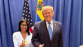 Presidente interina da Venezuela comemora reunião com Trump antes de participação na ONU