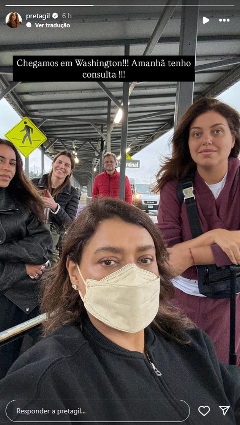 Post em que Preta Gil diz que chegou aos EUA para continuar tratamento contra um câncer — Foto: Reprodução/Instagram