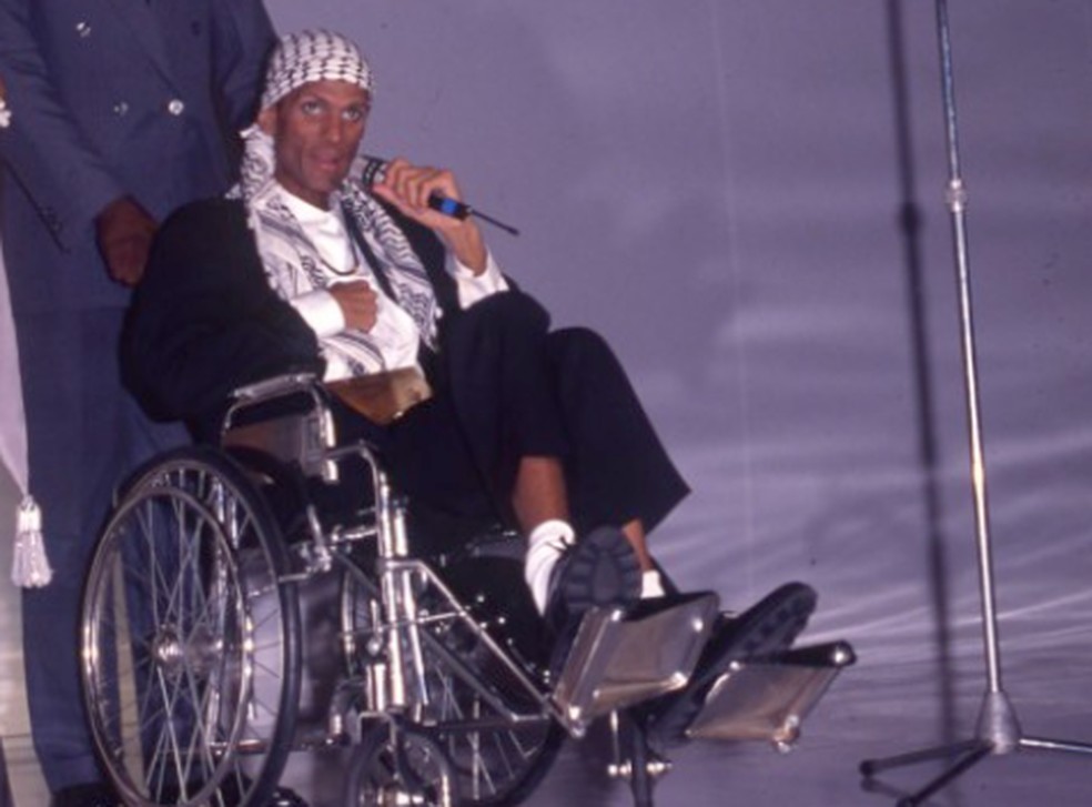 Cazuza no Prêmio Sharp de 1989: "Estou vivo por causa do meu trabalho" — Foto: Antonio Nery/Agência O GLOBO