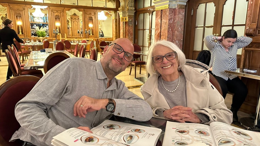 Jorge Heller e a mãe, Haydee Heller — Foto: Arquivo pessoal
