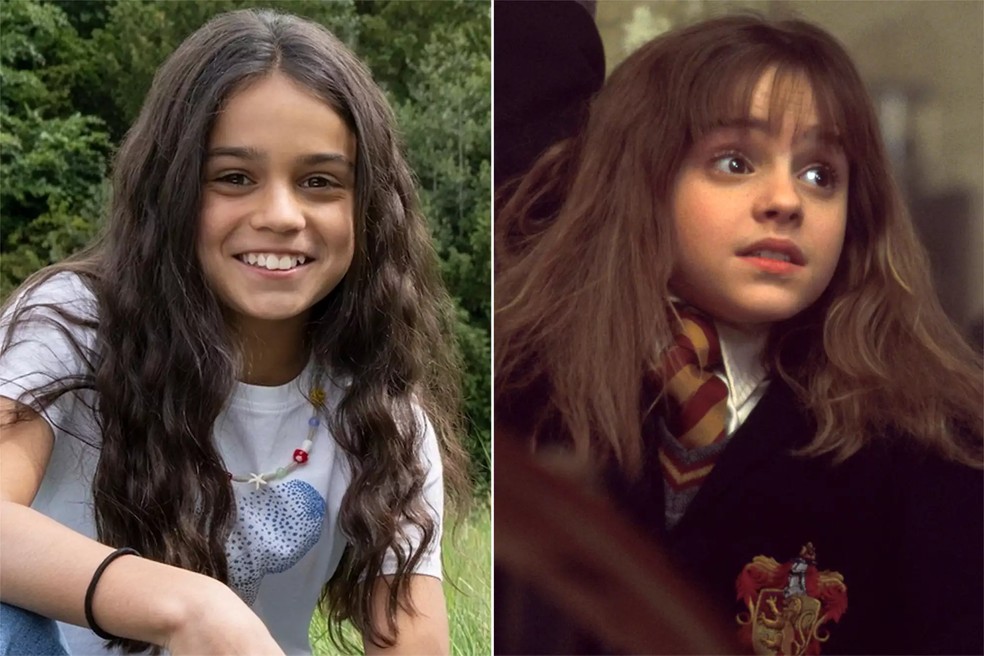 Arabella Stanton; Emma Watson como Hermione Granger — Foto: HBO/Warner Bros