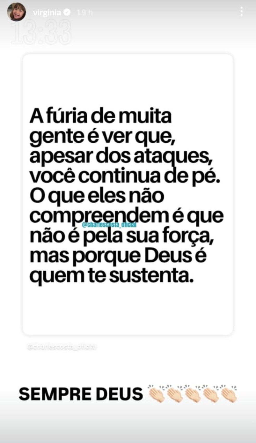Em Meio acríticas, virgíniafonseca publicareflexãoe Defflederaçãocomlucas guessedez - foto: reprodução Instagram