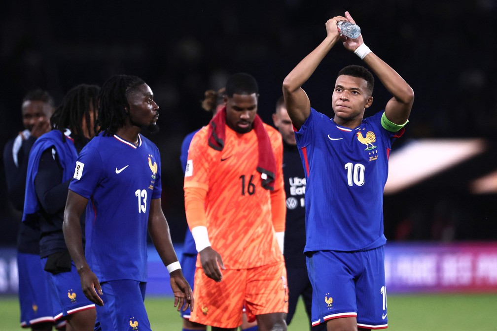 França, de Mbappé, é uma das líderes das Eliminatórias Europeias — Foto: Thibaud MORITZ / AFP