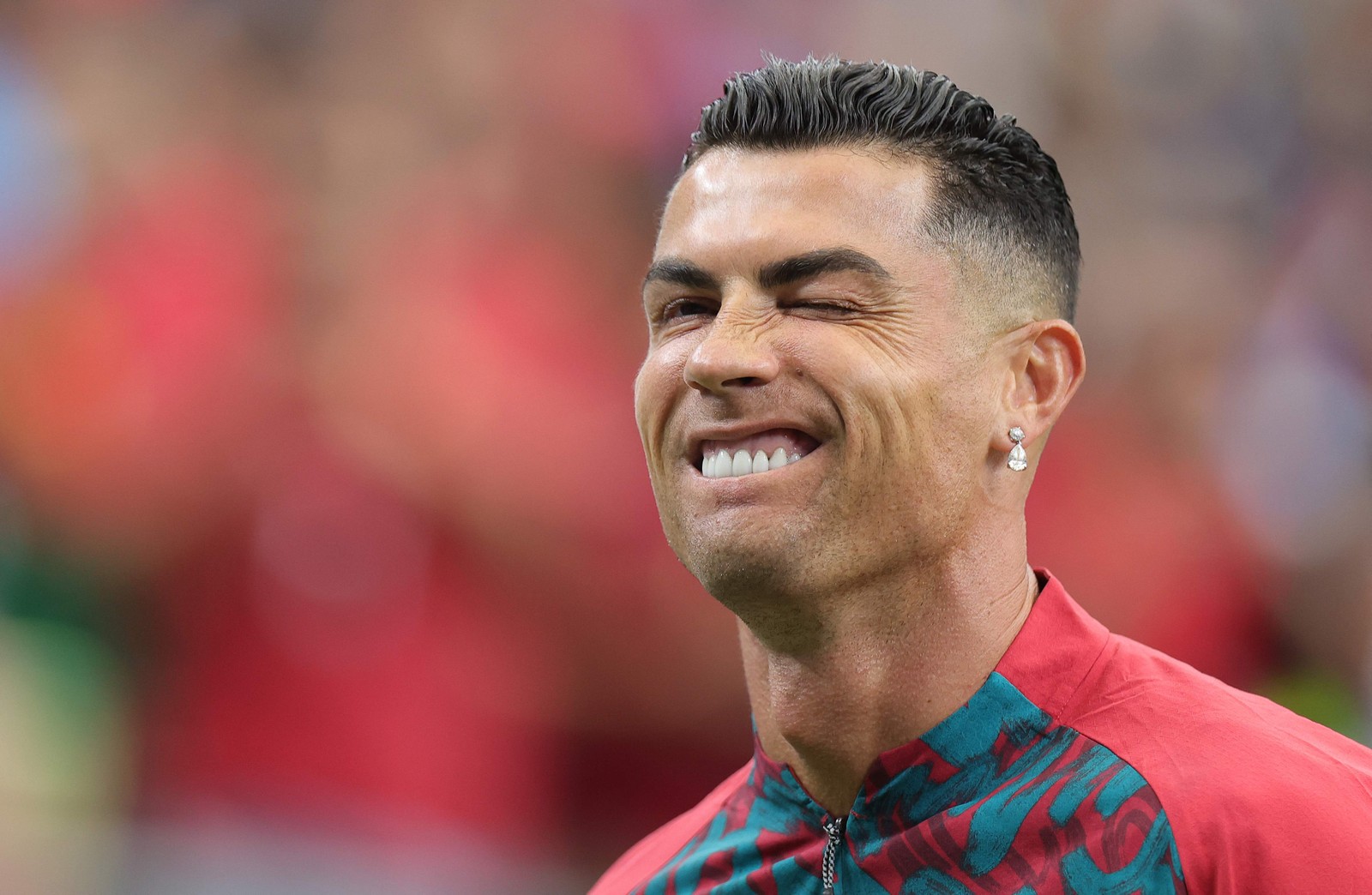 Cristiano Ronaldo, camisa 7 de Portugal, na partida contra a República Democrática do Congo — Foto: Getty Images via AFP