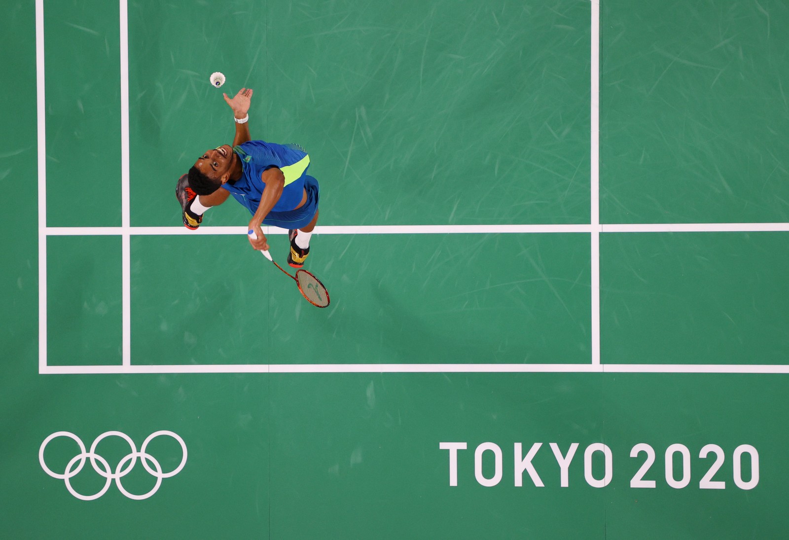Após conquistar a primeira vitória brasileira no badminton na história dos Jogos, Ygor Coelho não resistiu ao japonês Kanta Tsuneyama e ficou fora da próxima fasePool via REUTERS