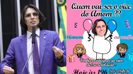 'É homem ou mulher?': pré-candidato à prefeitura de Manaus, Amom Mandel faz 'chá revelação' de vice