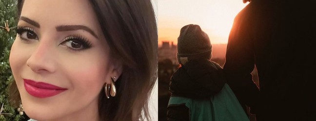 Pais de Theo, Sandy Leah e Lucas Lima nunca mostraram o rosto do filho — Foto: Reprodução/Instagram