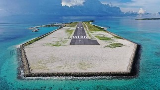 O Aeroporto de Madivaru, no atol de Lhaviyani, nas Maldivas, foi inaugurado em fevereiro — Foto: Reprodução