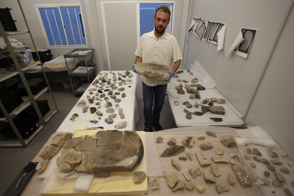 Pedro Von Seehausen, arqueólogo e egiptólogo, fez o resgate de peças da coleção egípcia — Foto: Custodio Coimbra
