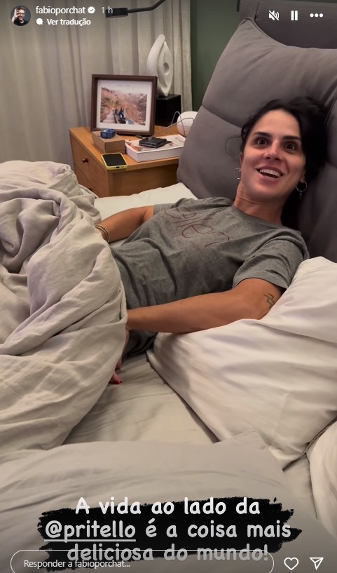 Fabio Porchat declares himself to Priscilla Castello Branco — Photo: Instagram