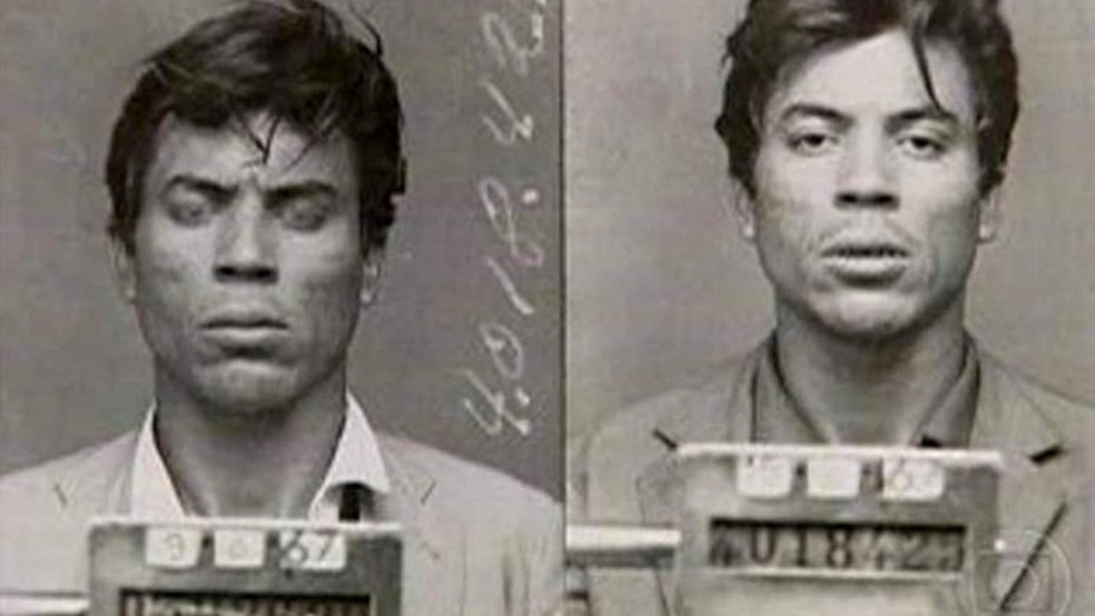 Bandido da luz vermelha: O criminoso ao ser fichado pela pol&iacute;cia &mdash; Foto: Reprodu&ccedil;&atilde;o