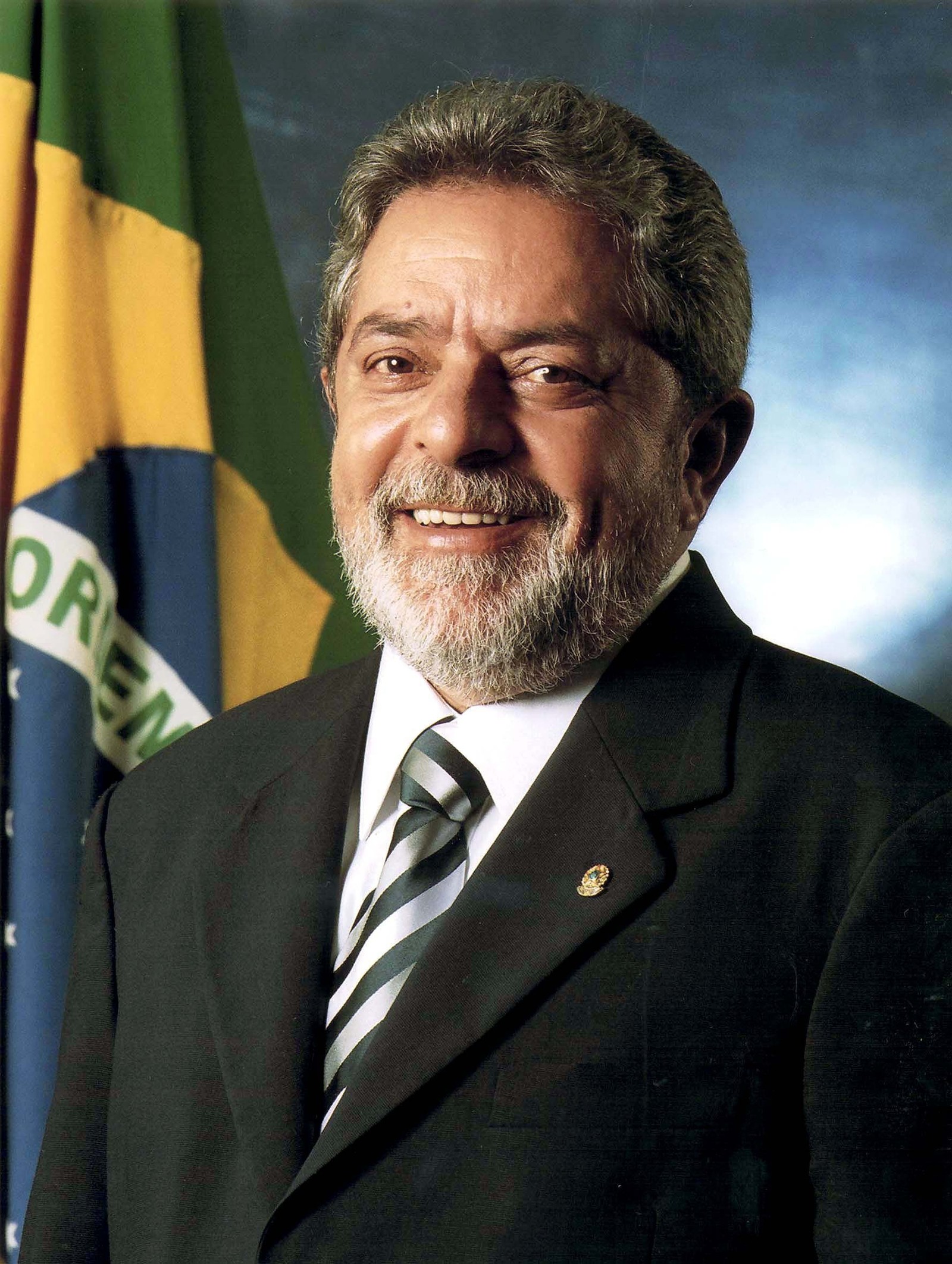 Foto oficial de Lula como presidente, em 2003 — Foto: Ricardo Stuckert