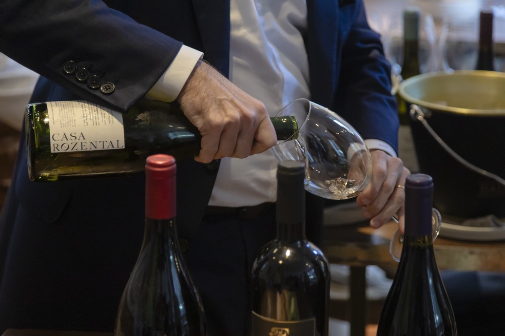 Vinho da Casa Rozental foi um dos rótulos da degustação no Rudä — Foto: Leo Martins