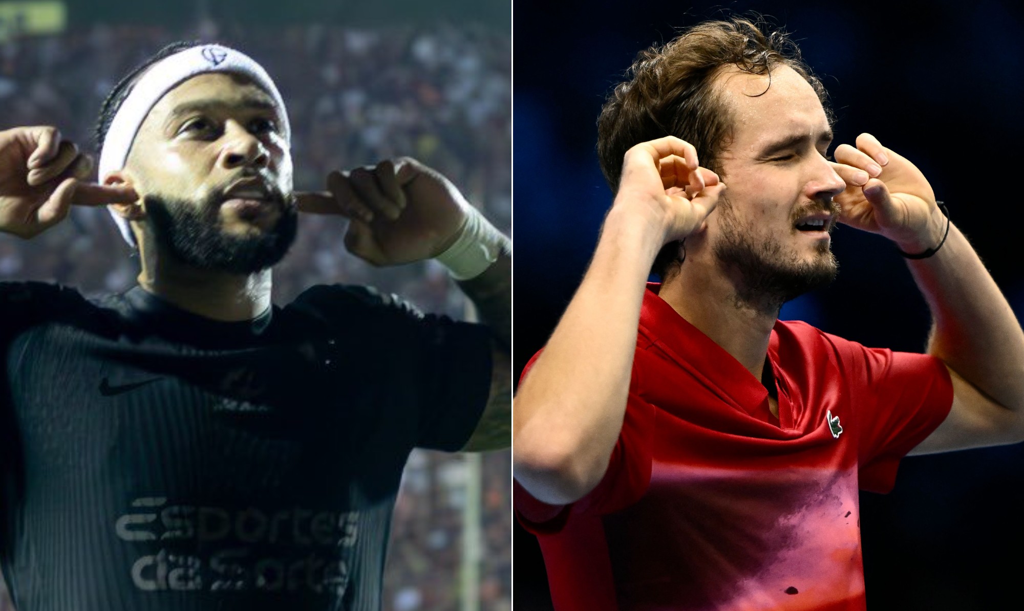 Após ataque de fúria, Medvedev se inspira em Depay, do Corinthians, em comemoração e 'desabafo' no ATP Finals