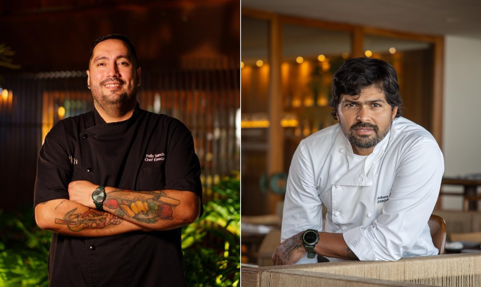 Os chefs Félix Sánchez e Rubens Gonçalo — Foto: Divulgação