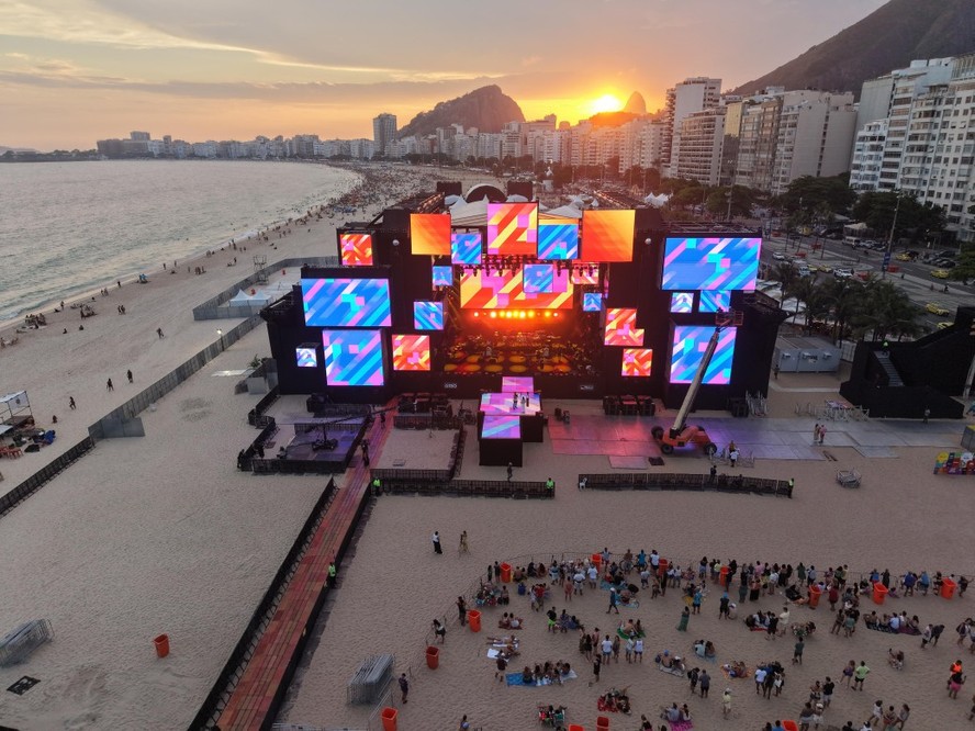 Palco Rio, o principal do réveillon em Copacabana