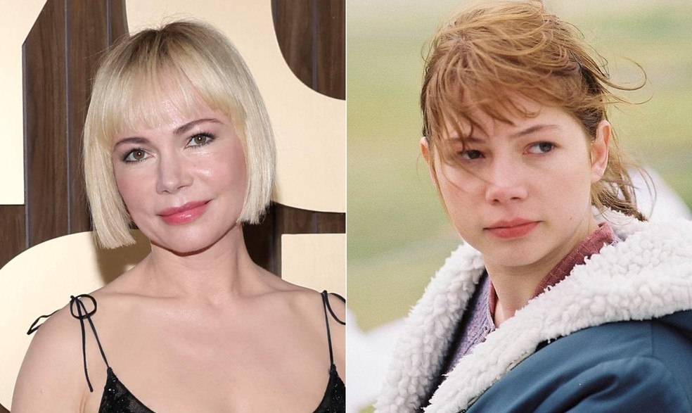 Michelle Williams em lançamento da minissérie "Morrendo por sexo", 20 anos após o trabalho em "O segredo de de Brokeback Mountain" — Foto: Jerritt Clark/Getty Images/AFP