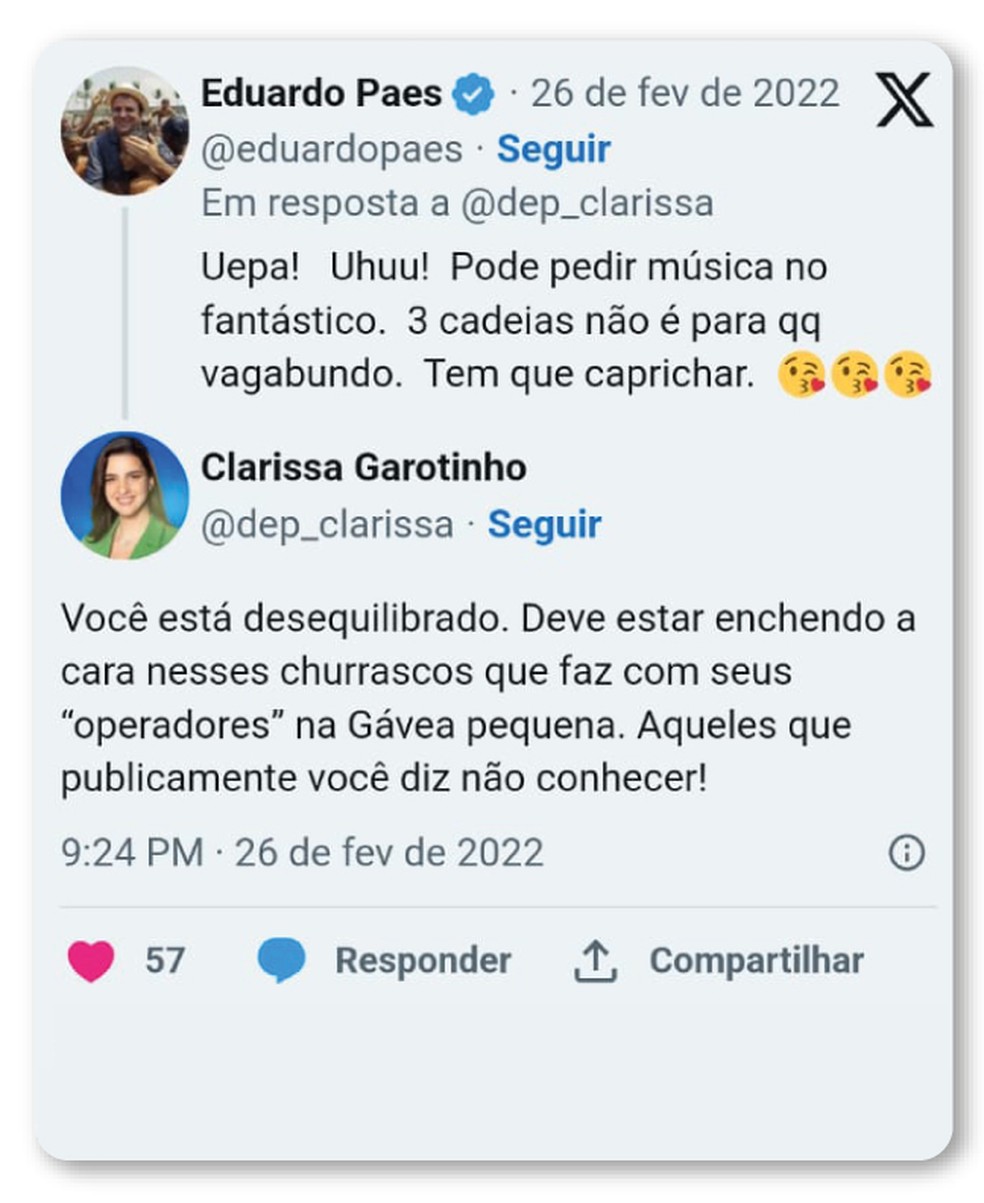 Paes tem histórico de atritos com a família Garotinho — Foto: Reprodução