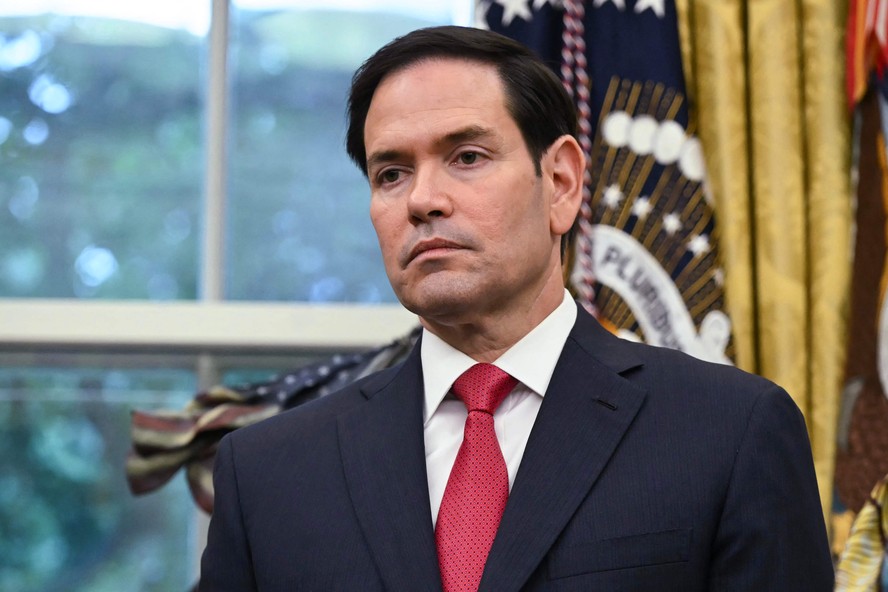 Secretário de Estado da Casa Branca, Marco Rubio, durante evento na Casa Branca