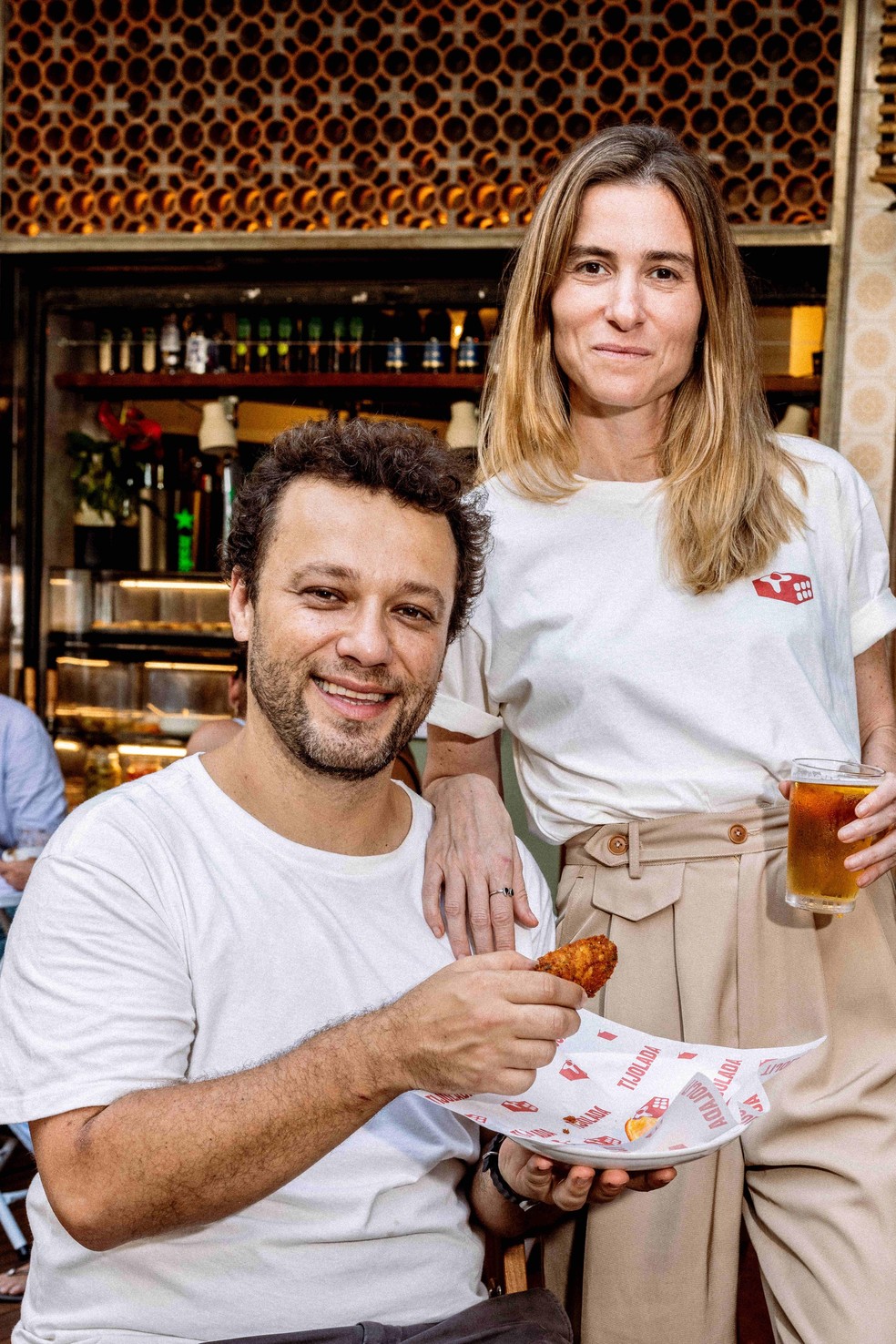 Thomas e a esposa Diana no Tijolada — Foto: Divulgação