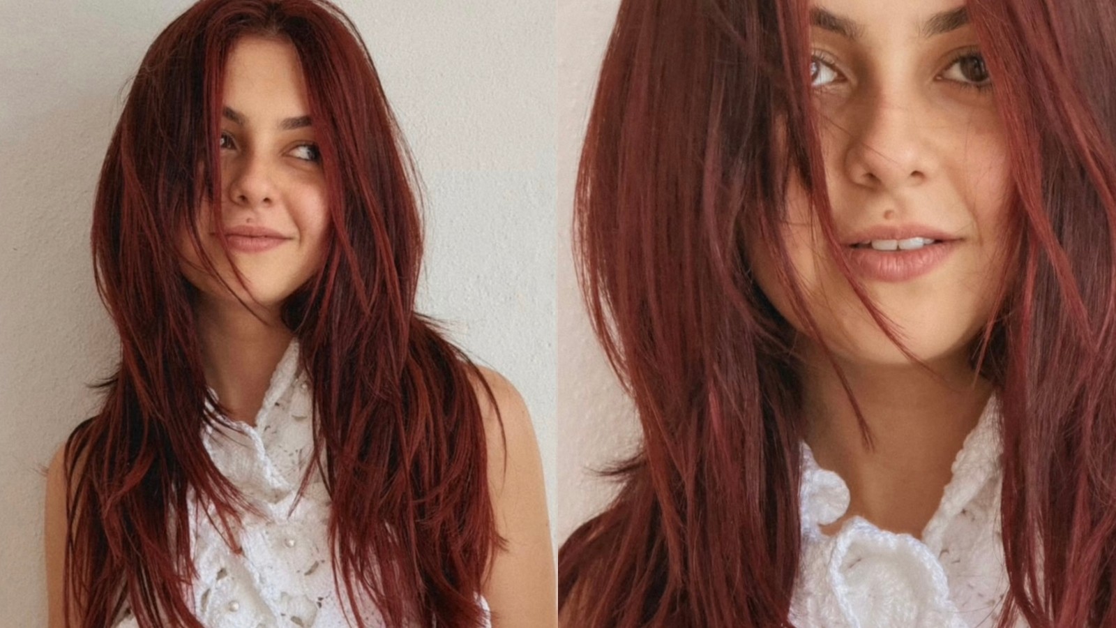 Cherry hair de Klara Castanho: a tendência de cabelo vermelho cereja para 2026