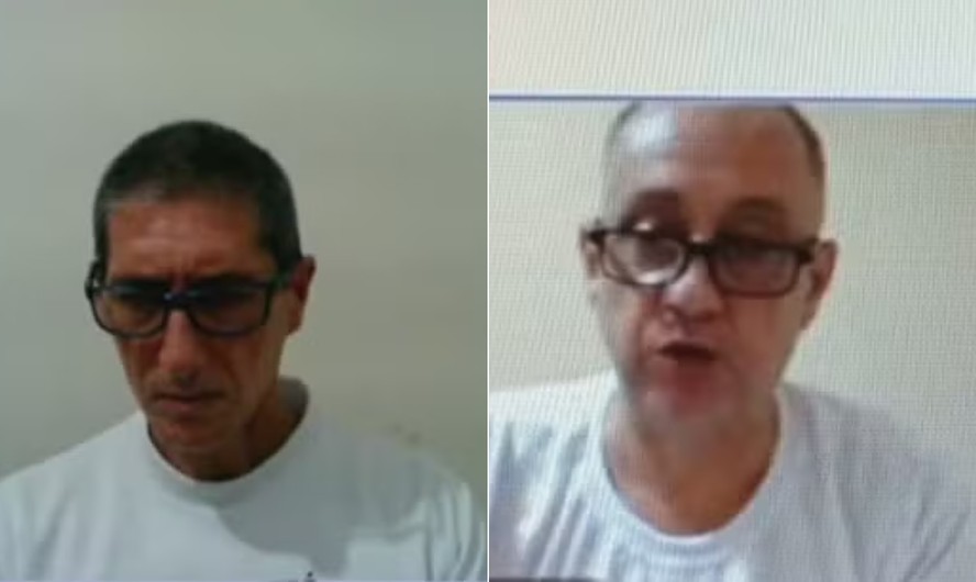 Ronnie Lessa e Élcio de Queiroz no julgamento do caso Marielle Franco e Anderson Gomes