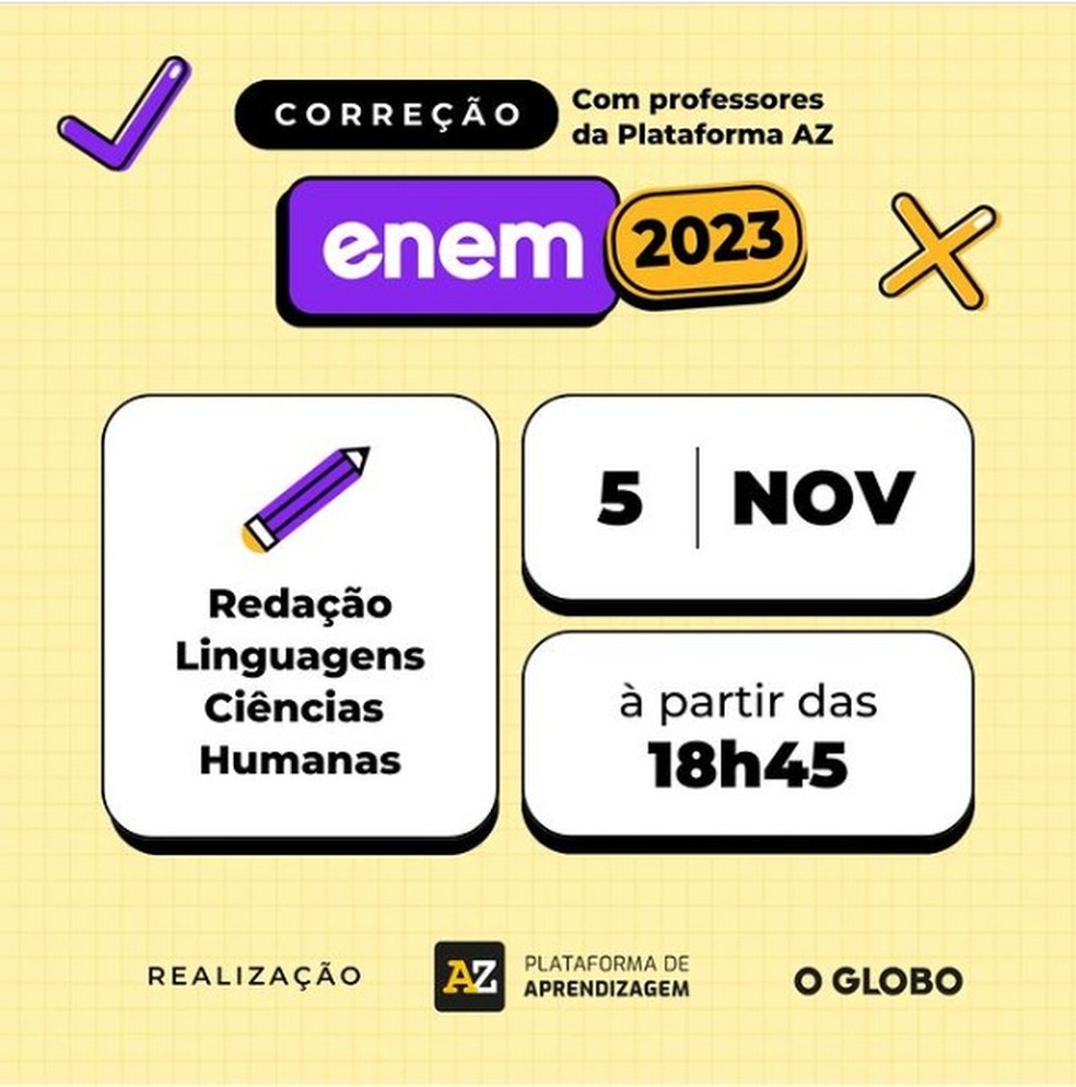 Calendário Enem 2023: datas, inscrições, provas e resultado