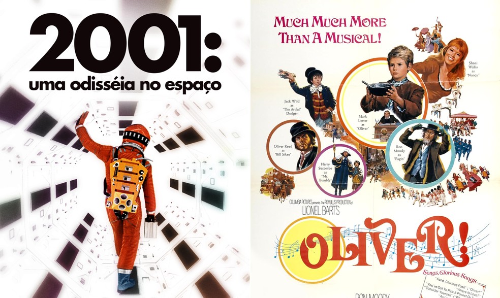 O antológico 2001: uma odisséia no espaço (1968) perdeu o prêmio de melhor filme para o musical Oliver! (1968 — Foto: IMDB/Divulgação