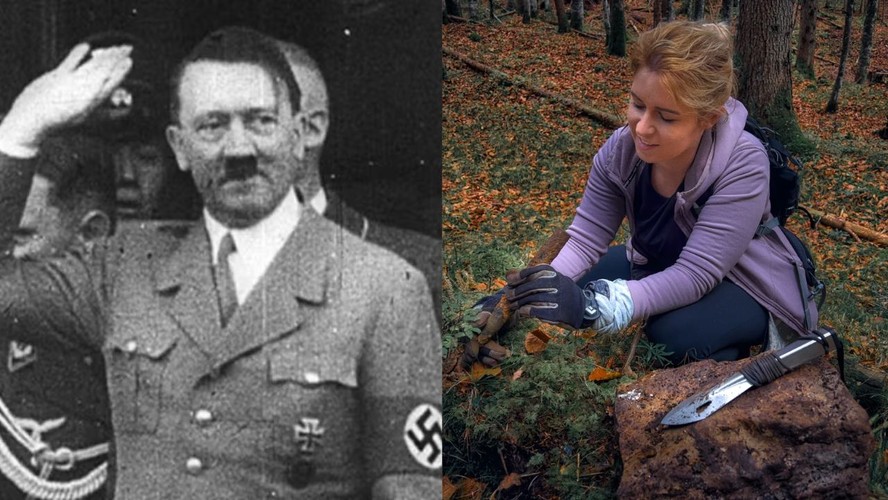 Montagem com Hitler ao lado de Cornelia Ostler