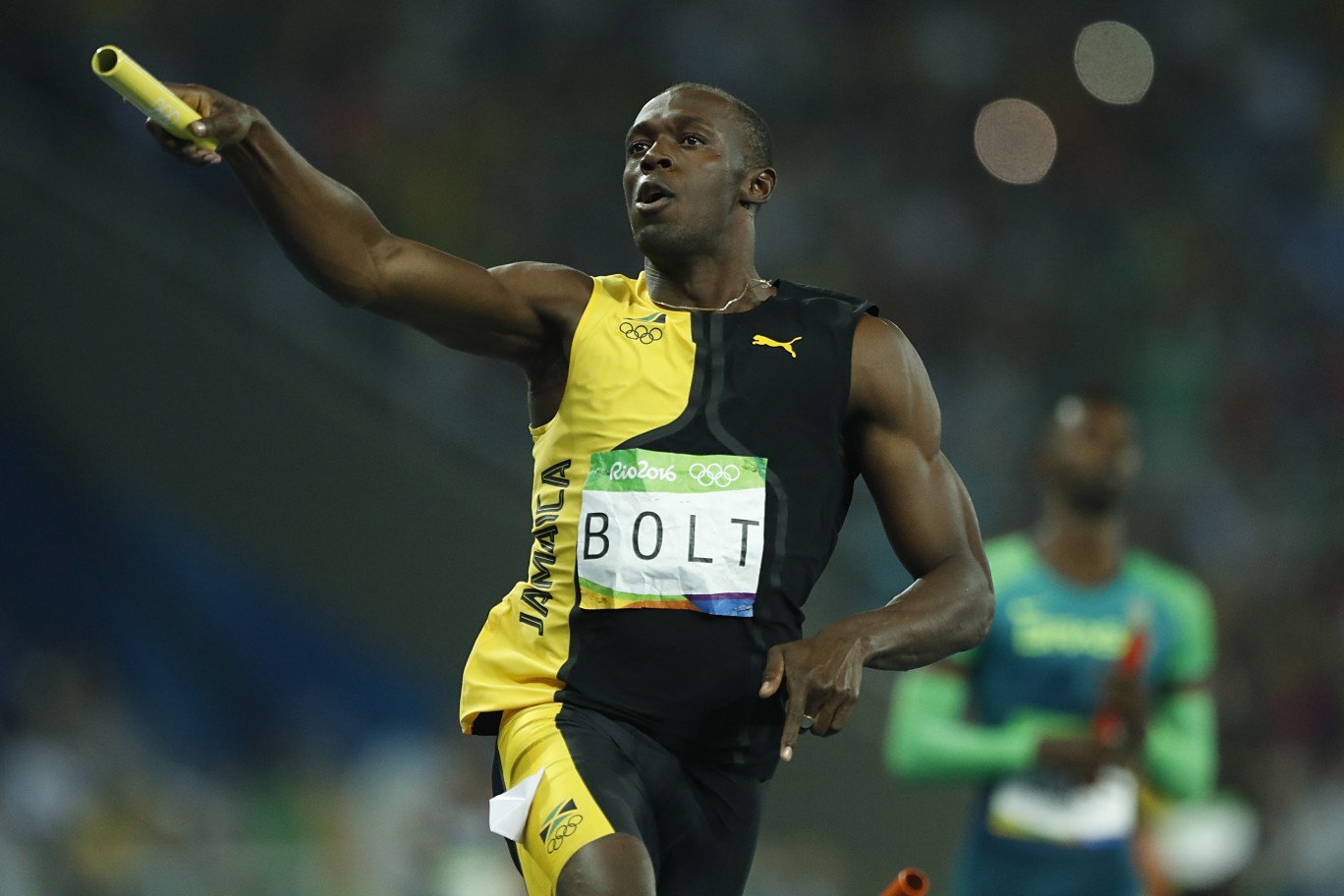 Olimpíadas Rio 2016 - Final dos 4x100 metros rasos masculino. Medalha de ouro para a Jamaica. Usain Bolt. — Foto: Jorge William /Agência O Globo