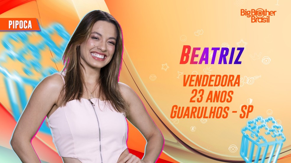 Beatriz, vendedora, participante do 'BBB 24'  Foto: Divulgao/TV Globo