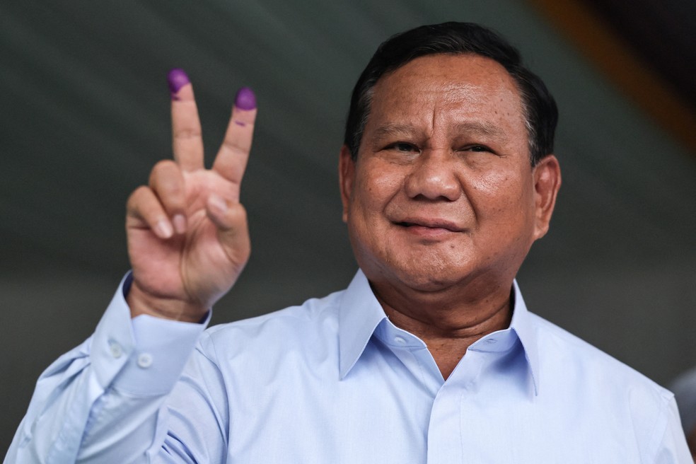 Prabowo Subianto, presidente da Indonésia, fez acordo com Trump — Foto: Yasuyoshi Chiba/AFP