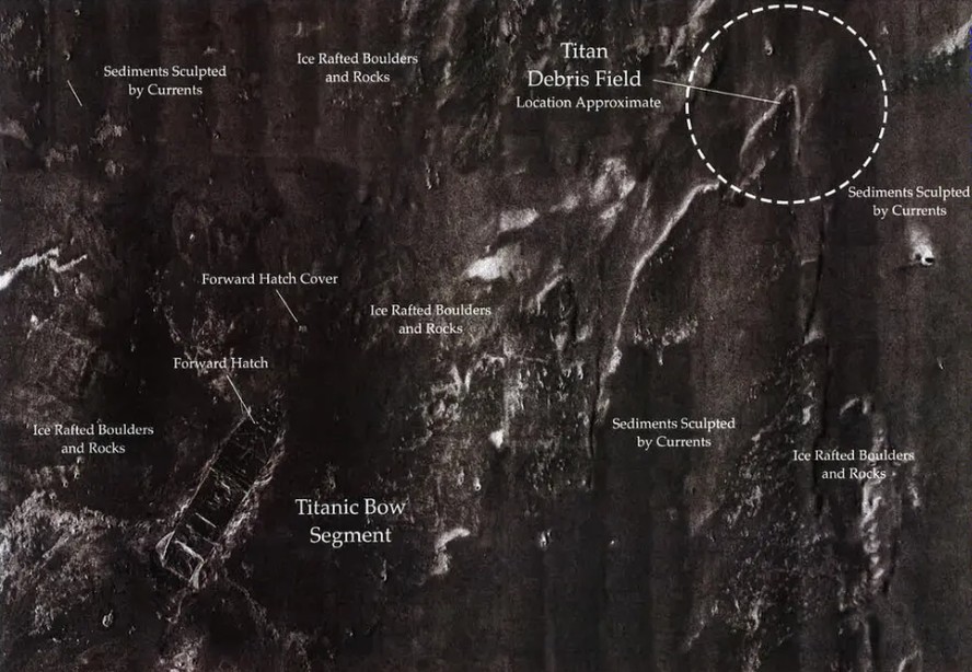 Submarino do Titanic: novo mapa mostra proximidade entre destroços do ...