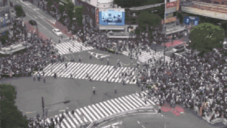 Japoneses repetem comemoração 'com responsabilidade' no cruzamento mais famoso de Tóquio