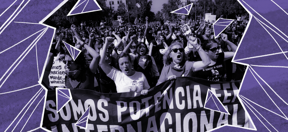 Milhares de mulheres vão às ruas do Chile no primeiro 8M após