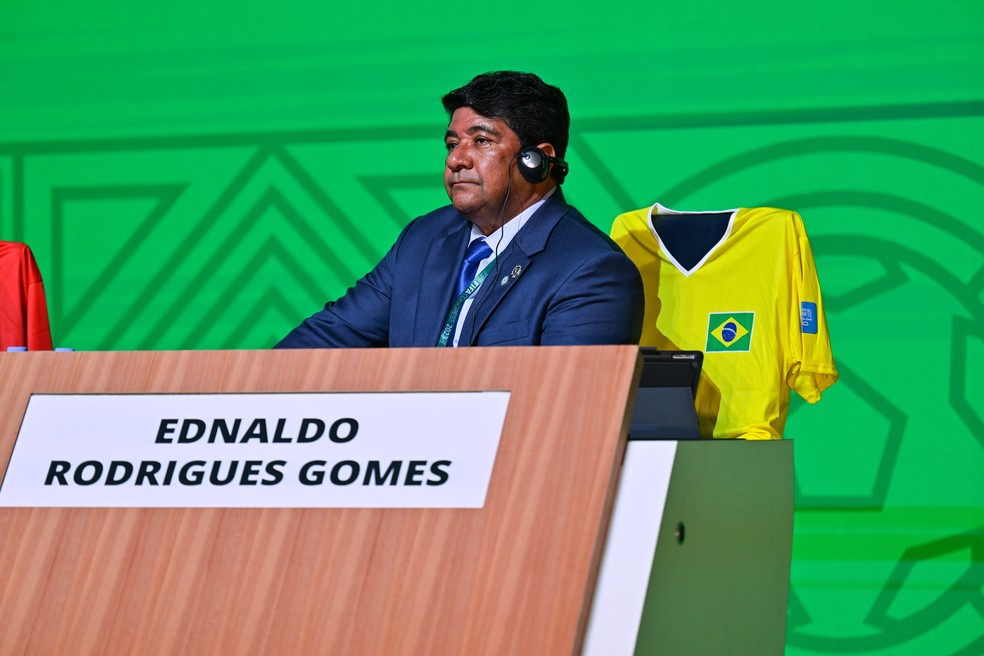 Ednaldo assume cadeira no Conselho da Fifa — Foto: Fifa