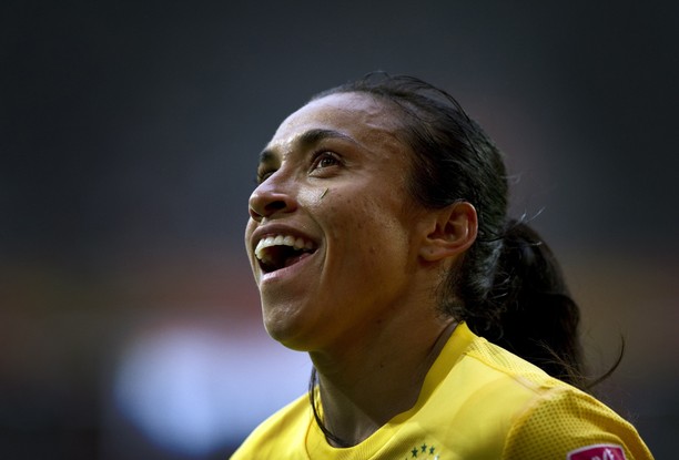 Marta durante sua terceira Copa do Mundo, em 2011, na Alemanha.