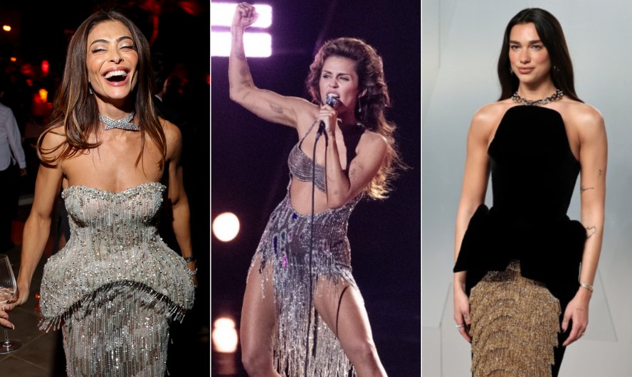 Juliana Paes, Miley Cyrus e Dua Lipa: braços fortes e esculpidos