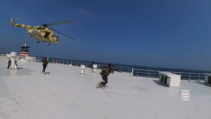 Houthis divulgaram em novembro vídeo que mostraria rebeldes tomando controle de embarcação no sul do Mar Vermelho