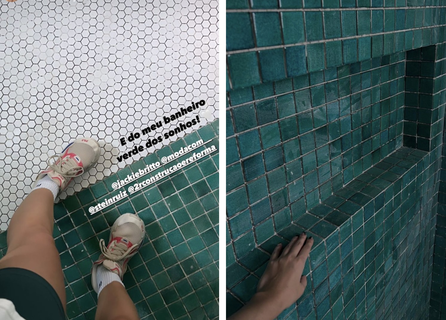 Detalhes do banheiro da nova casa da atriz Giovanna Grigio — Foto: Reprodução/Instagram