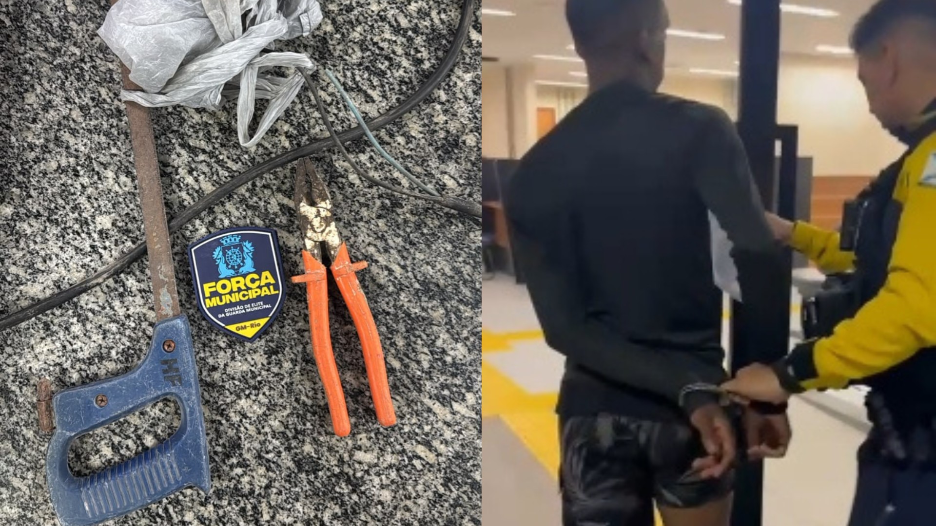 Homem é preso por furto de fios em bueiro em Ipanema