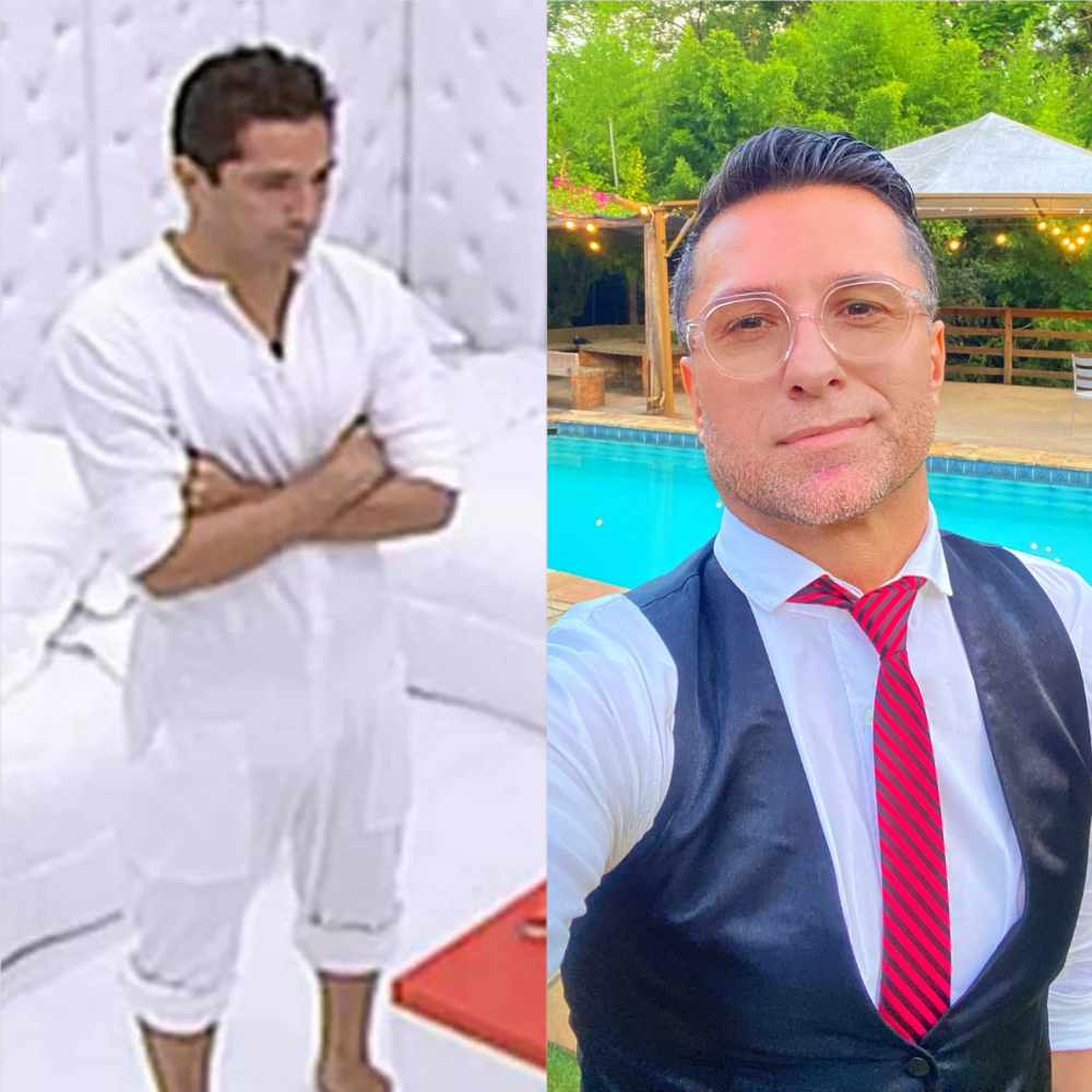 Newton Siqueira participou da dinâmica no 'BBB 9'. Atualmente, tem 47 anos, é DJ, mora no Rio Grande do Sul e costuma fazer postagens motivacionais no Instagram  — Foto: Reprodução/TV Globo e Reprodução/Instagram