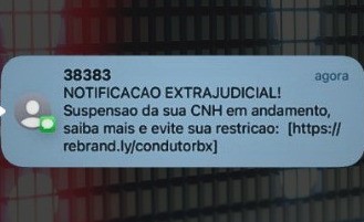 Golpe da CNH: 'notificação extrajudicial' para evitar suspensão é fraudulenta, diz Detran