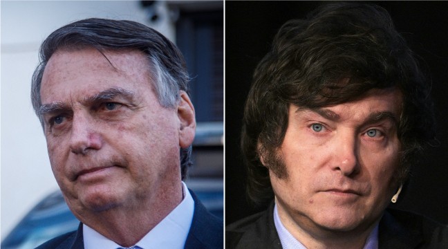 Milei planeja visitar Bolsonaro em prisão domiciliar no Brasil